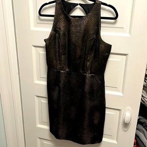 Black and gold metallic dress, size 6